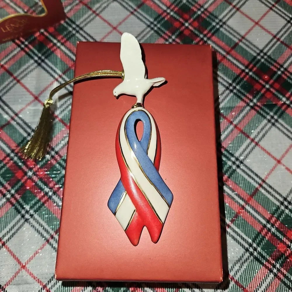 Lenox American Patriotic Pride Dove Hanging Porcelain Ornament